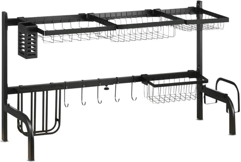 HOMCOM 801-286V00BK Drying Rack Black 309352 cm