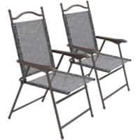 OutSunny Set of 2 Folding Chairs Grey 84G-298V00GY 620 x 560 x 970 mm