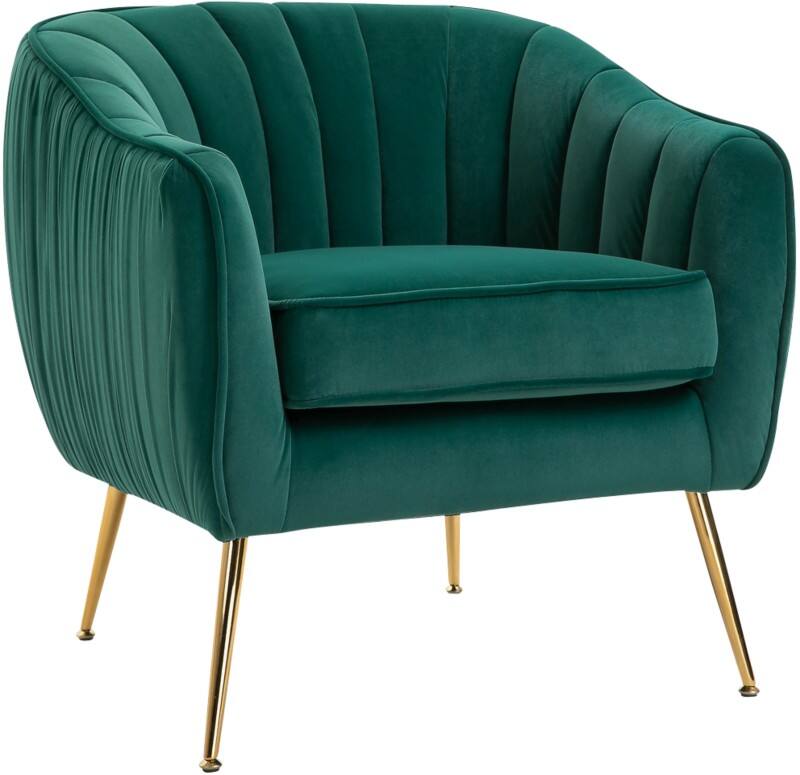 HOMCOM Sofa Fixed Armrest Green 125 kg 833-725V71DG 720 x 710 x 730 mm