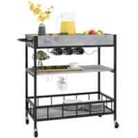 HOMCOM Kitchen Cart 29 kg 870 x 400 x 900 mm Grey