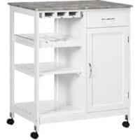 HOMCOM Kitchen Cart 40 kg 760 x 480 x 880 mm White