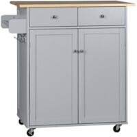 HOMCOM Kitchen Cart 50 kg 870 x 480 x 900 mm Grey