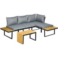 OutSunny Garden Furniture Set Aluminium, PS, Polyester Dark Grey Outdoor