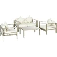 OutSunny Garden Furniture Set Aluminium, Polyester Gold Outdoor