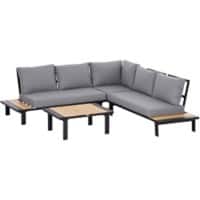 OutSunny Garden Furniture Set Aluminium, Polyester Dark Grey Outdoor