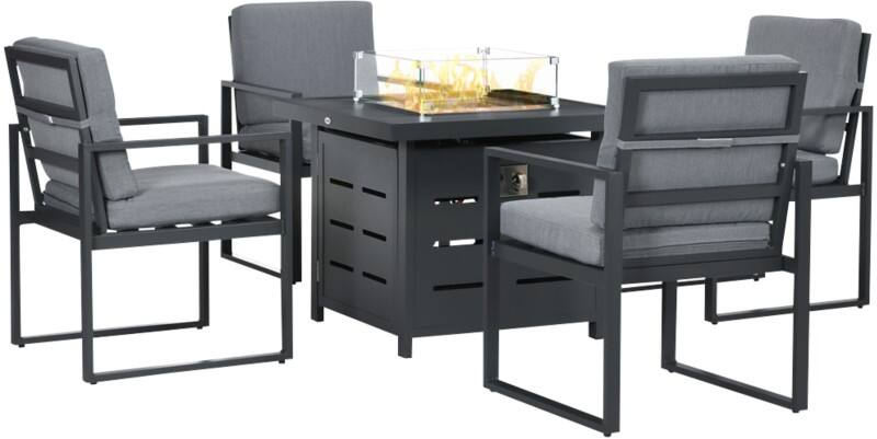 OutSunny Garden Furniture Set Aluminium Grey Outdoor