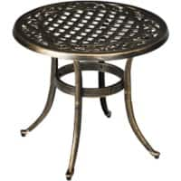 OutSunny Garden Table Round 84G-044V00BN Aluminium 600 x 600 x 525 mm