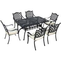 OutSunny Garden Furniture Set Aluminium, Polyester Black Outdoor