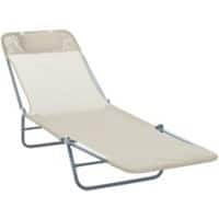 OutSunny Sun Lounger 1,820 x 560 x 245 mm Beige Outdoor