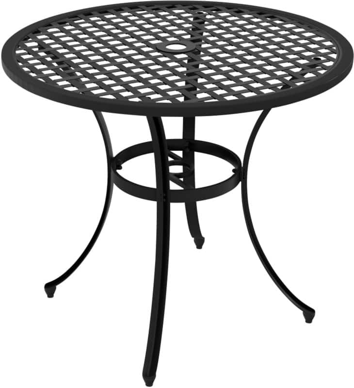 OutSunny Garden Table Round 84G-313V00BK Cast Aluminium 850 x 850 x 720 mm