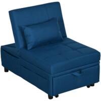 HOMCOM Chair Bed 839-858V70BU Blue