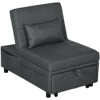 HOMCOM Chair Bed 839-858V70GY Grey