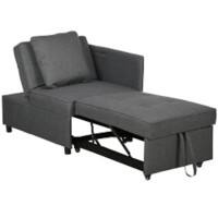 HOMCOM Chair Bed 839-859V70GY Grey