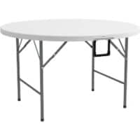 OutSunny Garden Table Round 84G-288V00WT Steel, HDPE 1,220 x 1,220 x 730 mm