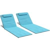 OutSunny  2 Outdoor Lounge Chairs 84B-455V70LB Sky Blue