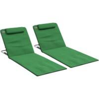 OutSunny  2 Outdoor Lounge Chairs 84B-455V70GN Green