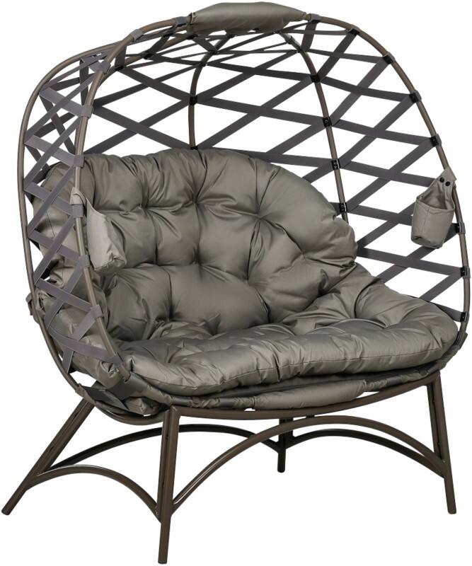 OutSunny Garden Chair 1,260 x 750 x 1,420 mm Sand brown Outdoor