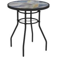 OutSunny Garden Table Round 84G-399V00MX Steel, Tempered glass 600 x 600 x 700 mm