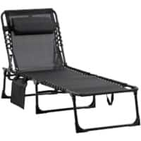 OutSunny Sun Lounger 84B-812BK Black