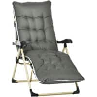 OutSunny Sun Lounger 1,270 x 680 x 1,090 mm Grey Outdoor