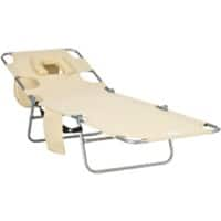 OutSunny Sun Lounger 1,850 x 550 x 880 mm Beige Outdoor