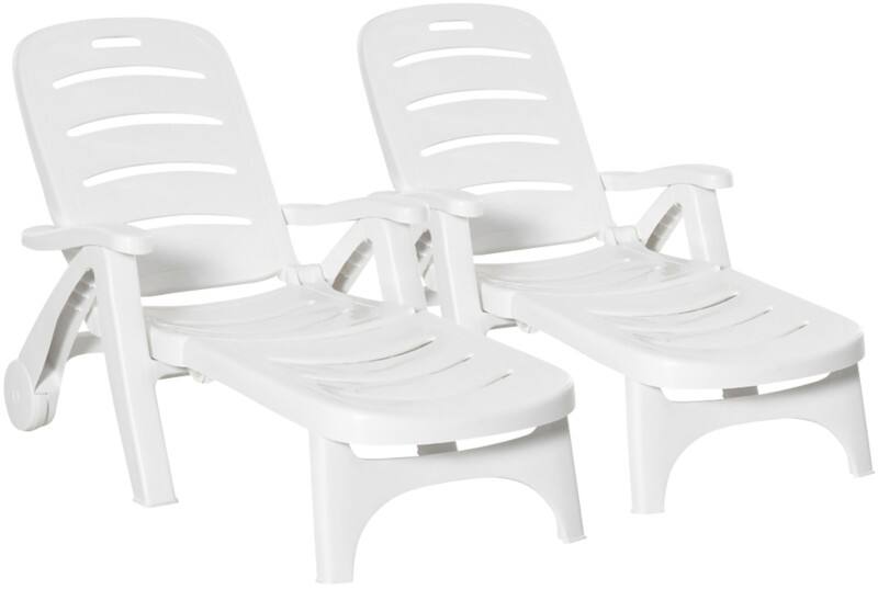OutSunny Sun Lounger 84B-687V01WT White