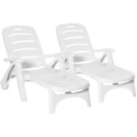 OutSunny Sun Lounger 84B-687V01WT White