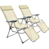 OutSunny  2 Outdoor Lounge Chairs 84G-229V71BG Beige