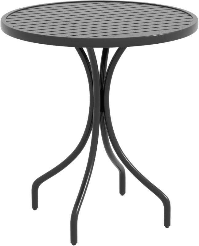 OutSunny Garden Table Round 84G-302V00BK Galvanised Steel 660 x 660 x 715 mm
