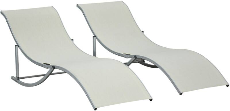 OutSunny Sun Lounger 84B-540BG Beige