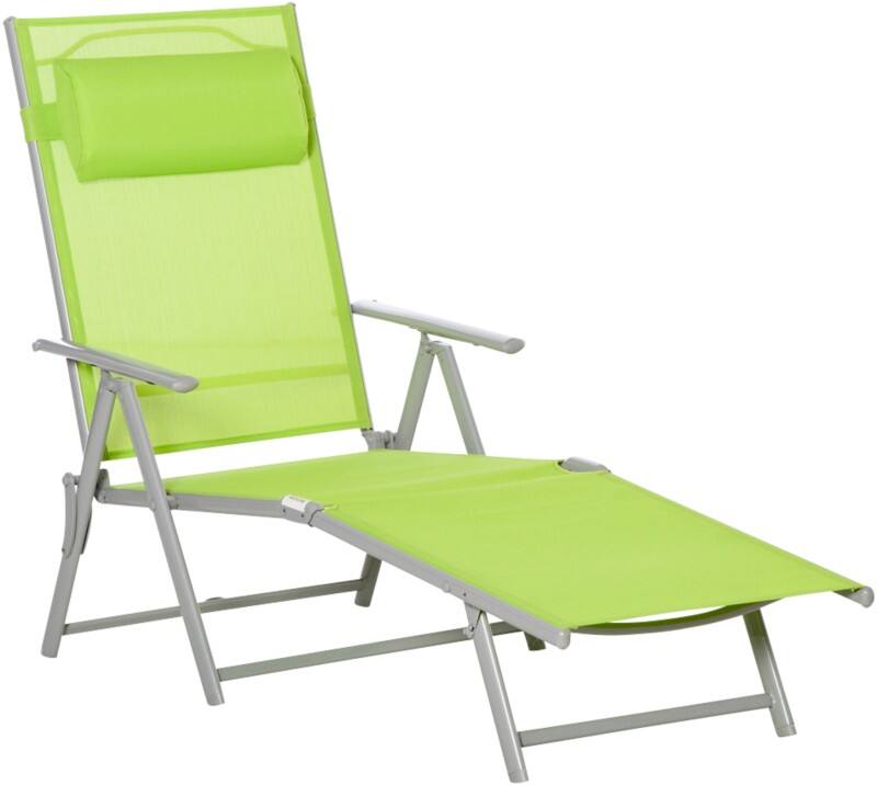 OutSunny Sun Lounger 500 x 635 x 1,005 mm Green Outdoor