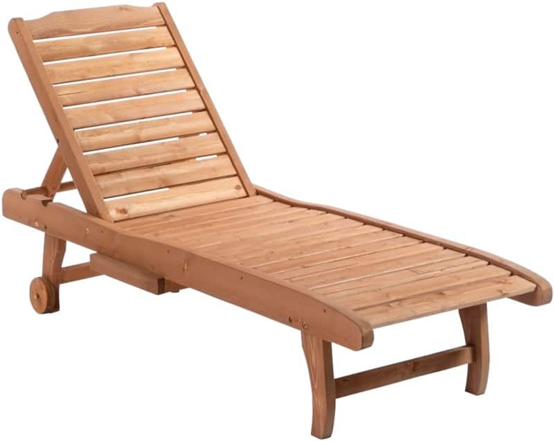 OutSunny Sun Lounger 84B-164 Red Brown