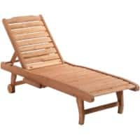 OutSunny Sun Lounger 84B-164 Red Brown