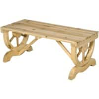 OutSunny Garden Bench 2 Seat 500 x 980 x 395 mm Fir Wood Yellow Outdoor