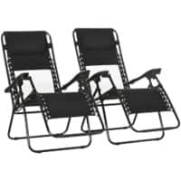 OutSunny Garden Furniture Set 1,560 x 650 x 800 mm Black Outdoor