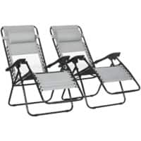 OutSunny Garden Furniture Set 1,560 x 650 x 800 mm Grey Outdoor