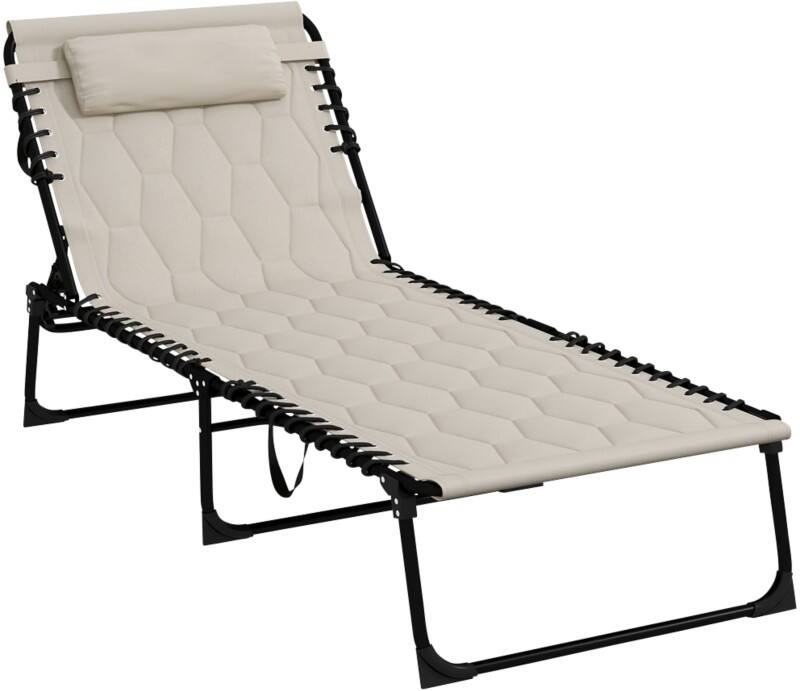 OutSunny Sun Lounger 1,880 x 650 x 360 mm Khaki Outdoor