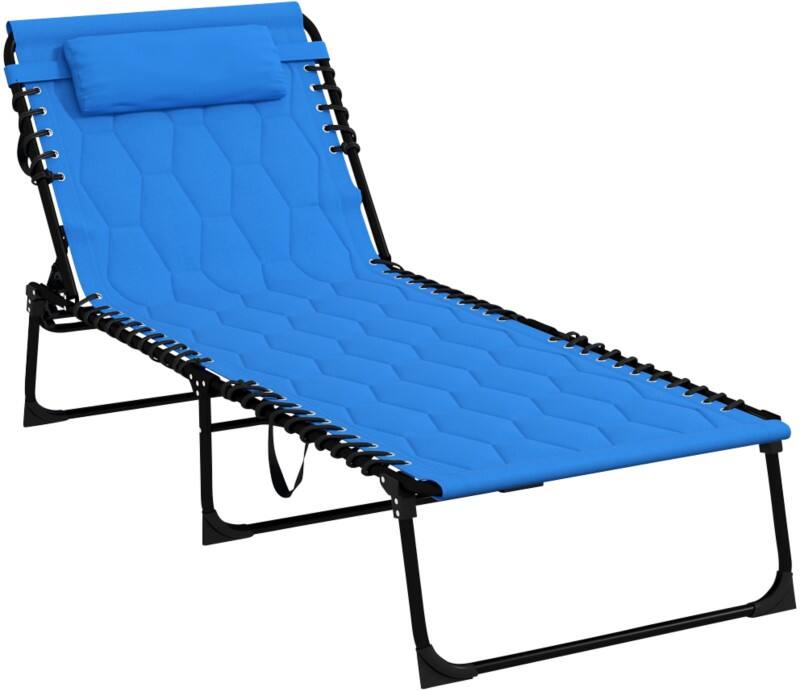 OutSunny Sun Lounger 1,880 x 650 x 360 mm Blue Outdoor