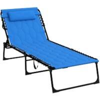 OutSunny Sun Lounger 1,880 x 650 x 360 mm Blue Outdoor