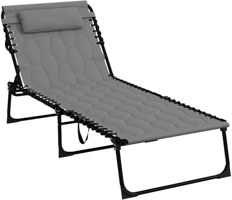 OutSunny Sun Lounger 1,880 x 650 x 360 mm Grey Outdoor
