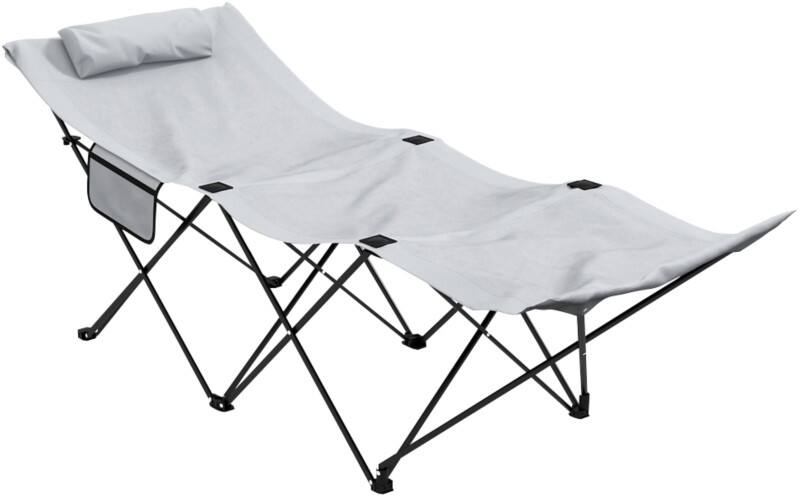 OutSunny Sun Lounger 1,800 x 580 x 660 mm Light Grey Outdoor