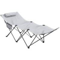 OutSunny Sun Lounger 1,800 x 580 x 660 mm Light Grey Outdoor