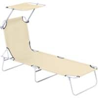 OutSunny Sun Lounger 1,870 x 580 x 360 mm Beige Outdoor