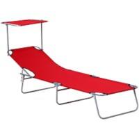 OutSunny Sun Lounger 84B-001RD Red