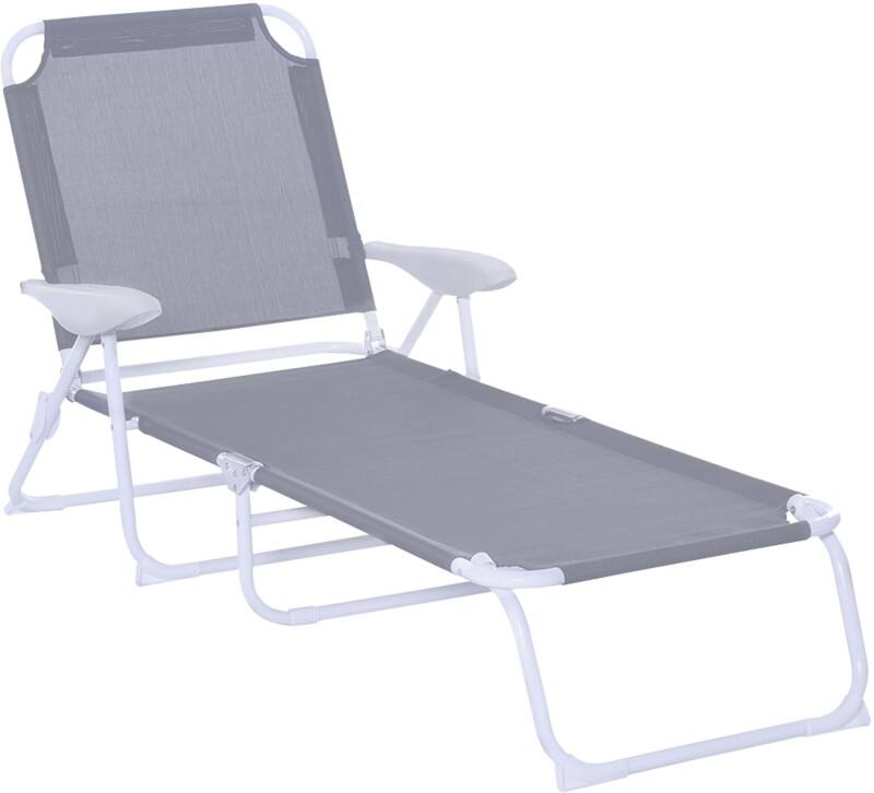 OutSunny Sun Lounger 84B-438 Grey