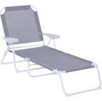 OutSunny Sun Lounger 84B-438 Grey