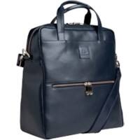 Exacompta Exactive Laptop Backpack 14 " 33 x 16 x 35 cm Leather Navy Blue