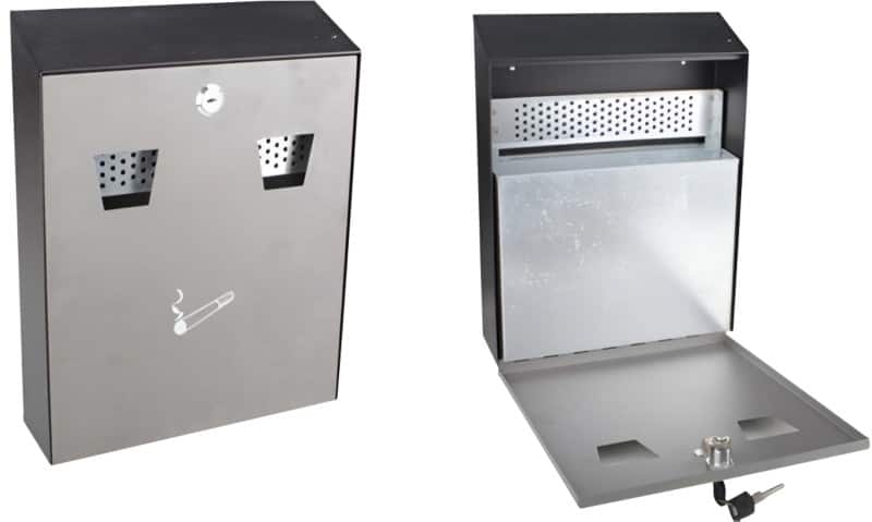 Cigarette Bin Stainless Steel 7.5 x 25.7 x 32 cm Silver 904311