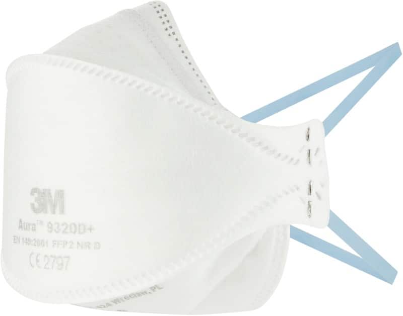 3M Respirator White 9320-3 Pack of 3