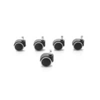 Realspace Castors Black, Grey 54 x 50 mm Pack of 5